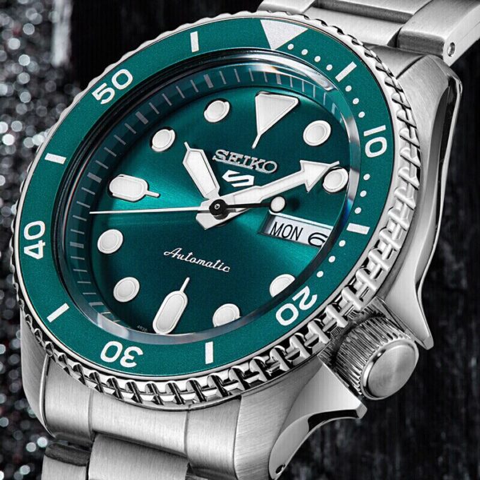 5 Sports 42,5 mm Mecanic Argintiu/Verde