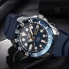 Ceas automat rezistent la apă pentru bărbați, cadran albastru