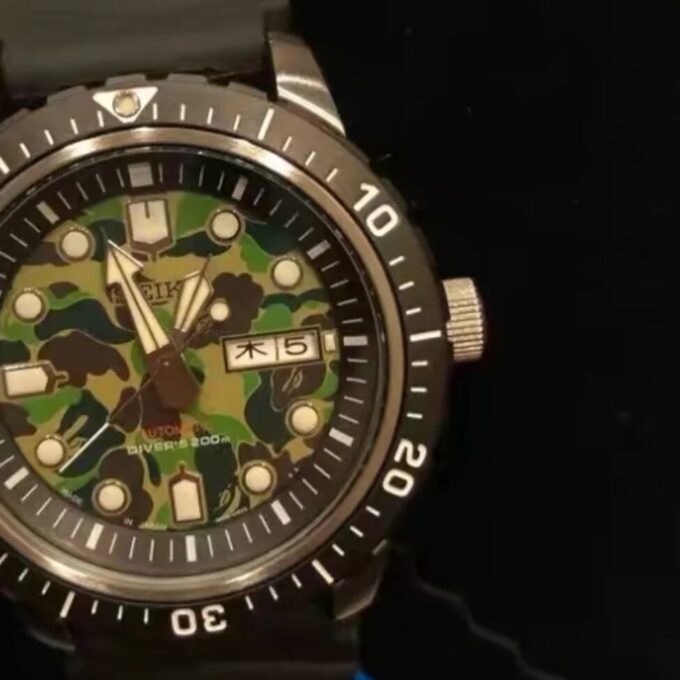 Ceas mecanic de scufundare BAPE X Seiko Crossover