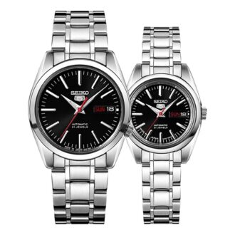 Ceas mecanic unisex negru/argintiu SNKL45J1+SYMK17J1