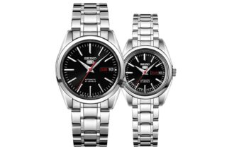 Ceas mecanic unisex negru/argintiu SNKL45J1+SYMK17J1