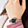 Ceas mecanic unisex negru/argintiu SNKL45J1+SYMK17J1
